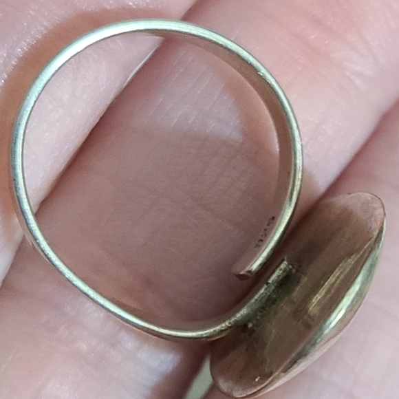 Vintage native navajo spiny oyster sterling silver ring adjustable sz 7 8 9 10 - Picture 14 of 14